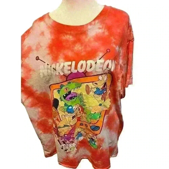 Nickelodeon Men's Size 2XL T-Shirt Tie-Dye Retro 90's Characters Graphic Tee - Picture 4 of 8